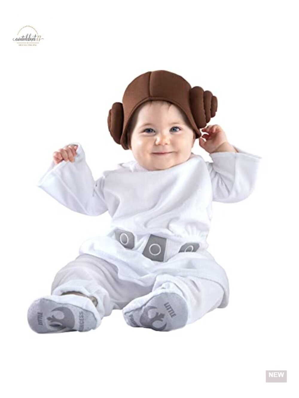Infant Deluxe Princess Leia Costume Jumpsuit Booties Cap